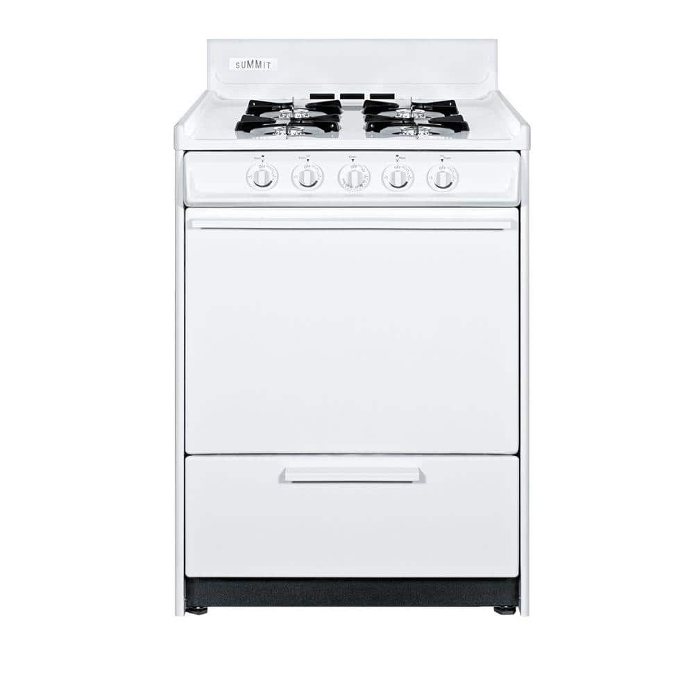 Summit® 24 White Free Standing Electric Range