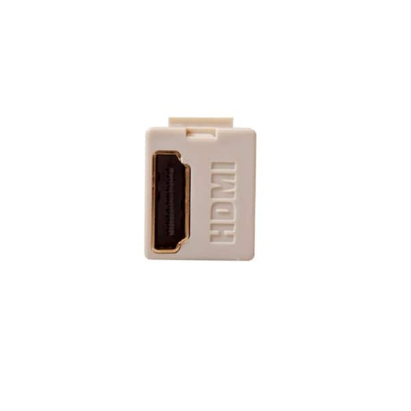 QuickPort HDMI Connector Leviton 40834-T Feed Through Light Almond
