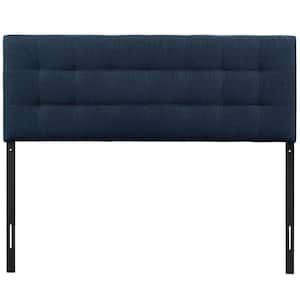 Lily Navy Full Upholstered Fabric Headboard