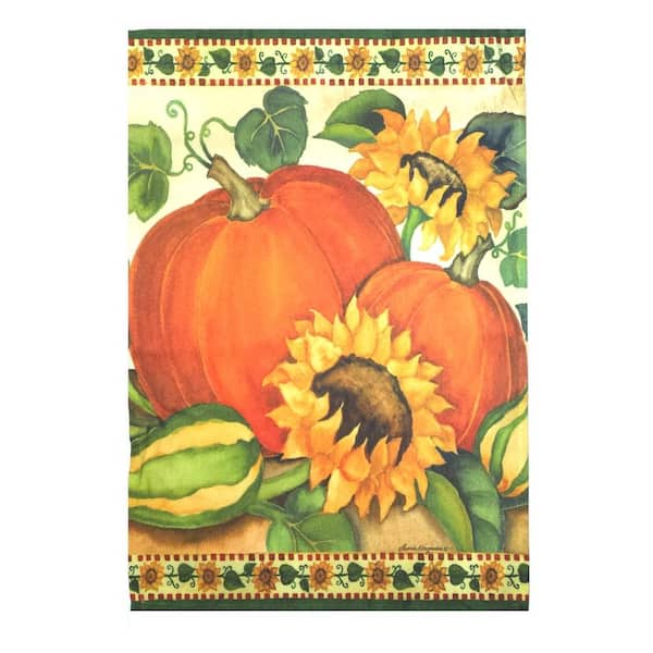 1 ft. x 1-1/2 ft. Welcome Fall Pumpkins Sublimated Garden Flag