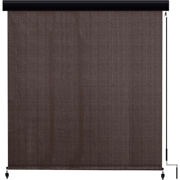 6 ft. x 8 ft. Brown Rectangle Premium Permeable Sun Shade Sail with Stainless Steel D-rRngs, 95% UV Rays Block