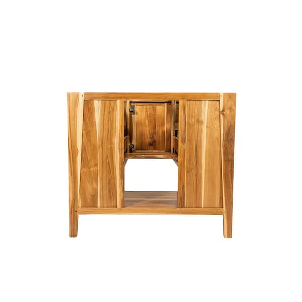 EcoDecors Significado 36 in. L Teak Vanity Cabinet Only in Natural