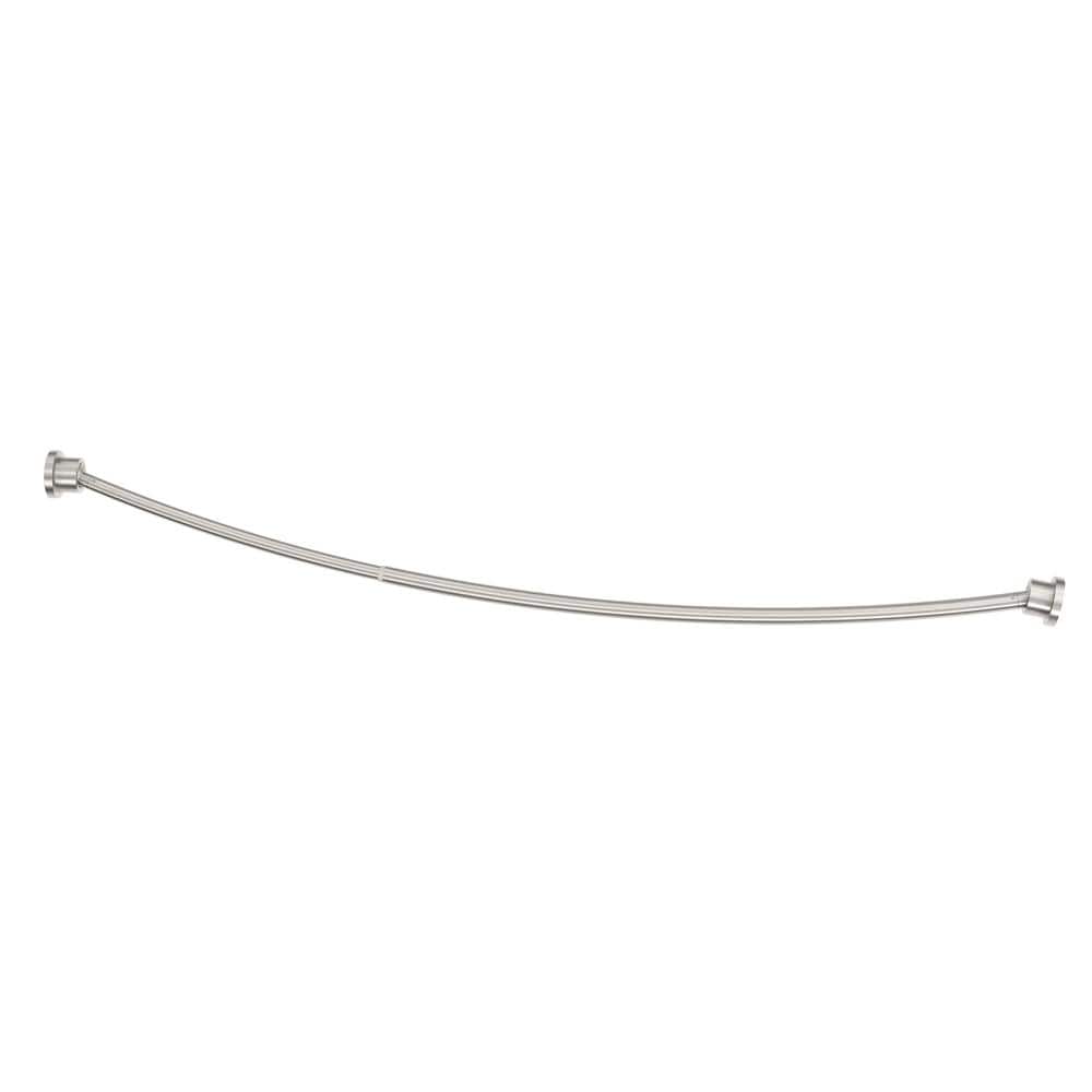 Minimalist 72" Adjustable Curved Fixed Shower Curtain Rod