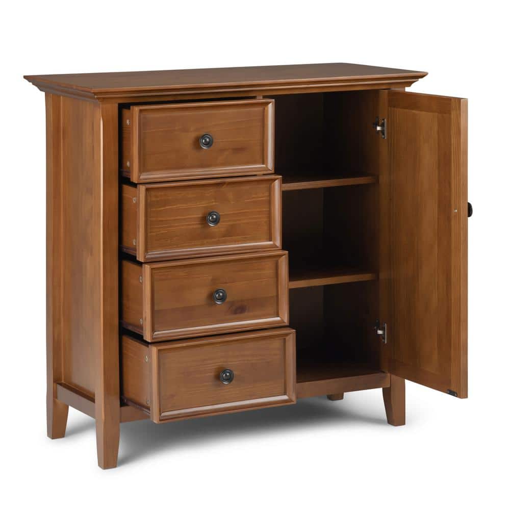 Amherst Transitional Medium Storage Cabinet with Adjustable Shelves in Light Golden Brown