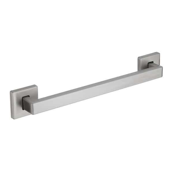 Glacier Bay 16 in. Soft Square Style Grab Bar in Stainless Steel