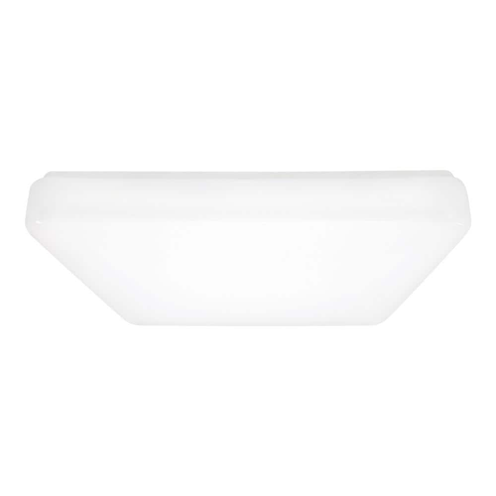 Generation Lighting Vitus 10.75 in. Small Square 950 Lumens Integrated LED White Flush Mount Wraparound