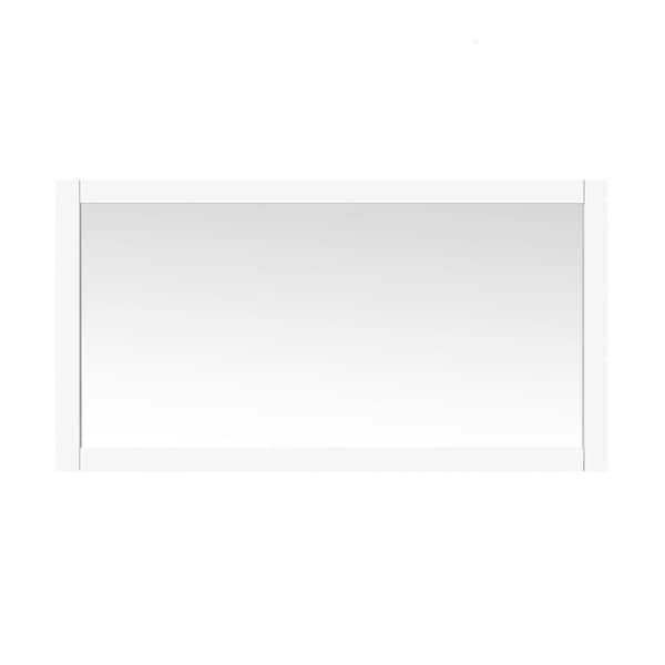 Caville 60 in. W x 32 in. H Rectangular Framed Wall Mount Bathroom Vanity Mirror in White
