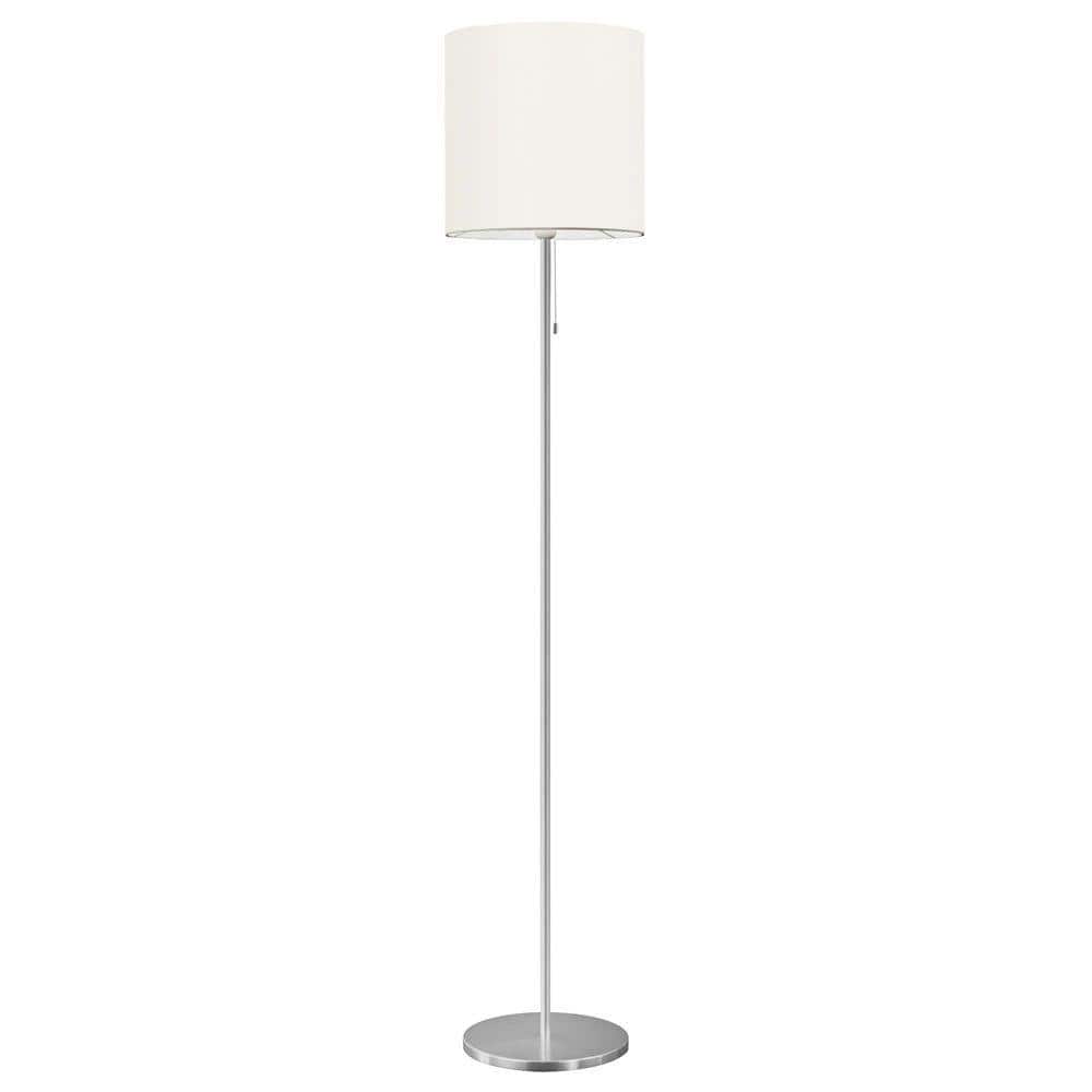 Sendo Modern Cream Drum Shade Aluminum Floor Lamp
