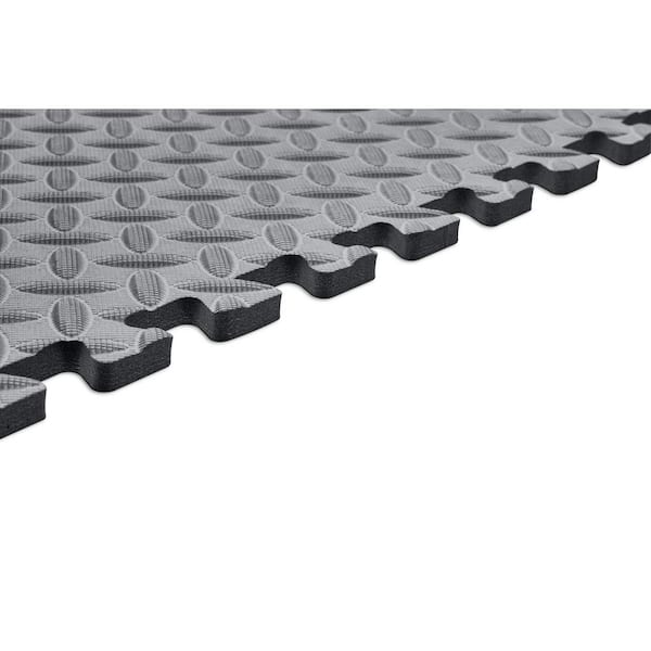 TrafficMaster Dark Gray 24 in. W x 24 in. L x 0.5 in. Thick Foam  Exercise\Gym Flooring Tiles (6 Tiles\Case) (24 sq. ft.) TM1264 - The Home  Depot