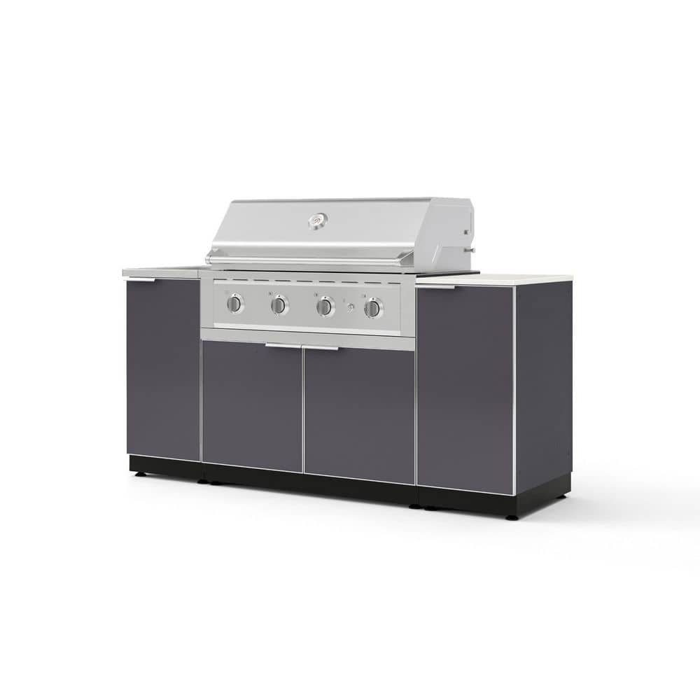 "Outdoor Kitchen 5-Piece 4-Burners Natural Gas Grill Island in Gray w/40"" Performance Grill & Dekton Aeris- Countertop" price history on PriceWatchPro