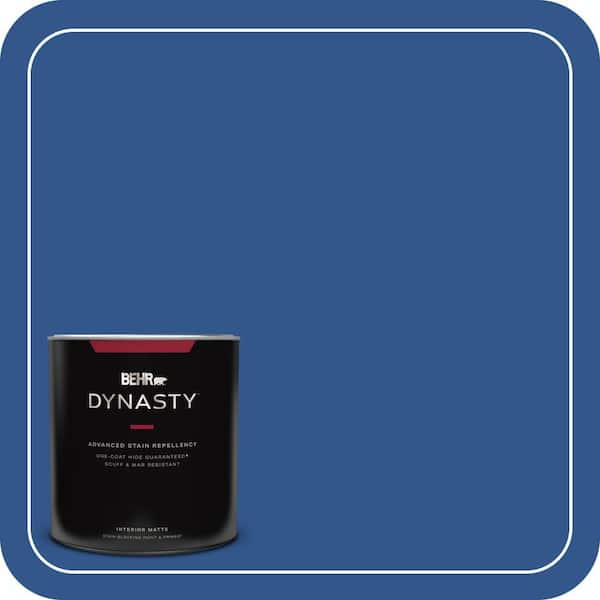 BEHR DYNASTY 1 qt. #PPU15-03 Dark Cobalt Blue Matte Interior Stain-Blocking Paint and Primer
