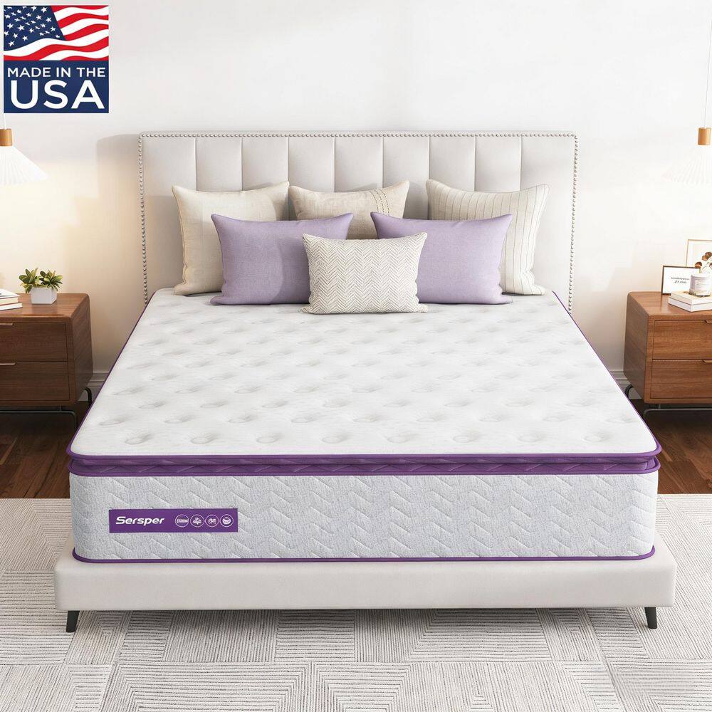Queen Medium Firm Hybrid Gel Memory Foam Pillow Top 14 in. Bed-in-a-Box Mattress price history on PriceWatchPro