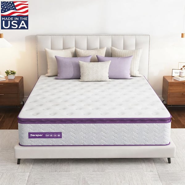 Queen Medium Firm Hybrid Gel Memory Foam Pillow Top 14 in. Bed-in-a-Box Mattress