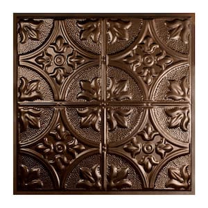 Jamestown 2 ft. x 2 ft. Lay-In Tin Ceiling Tile in Bronze Burst (20 sq. ft. / case of 5)