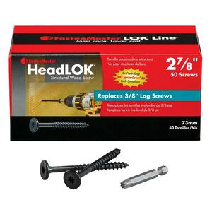 HeadLOK 3/16 in. 2-7/8 in. Star Drive, Flat Head Heavy Duty Wood Deck Screws (50-Pack)