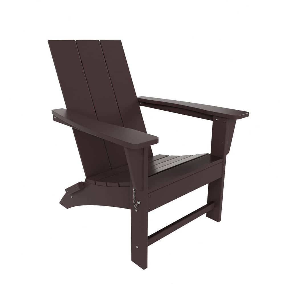 WESTIN OUTDOOR Shoreside Dark Brown Modern Folding Plastic Adirondack   Westin Outdoor Plastic Adirondack Chairs Op6002 Db 64 1000 