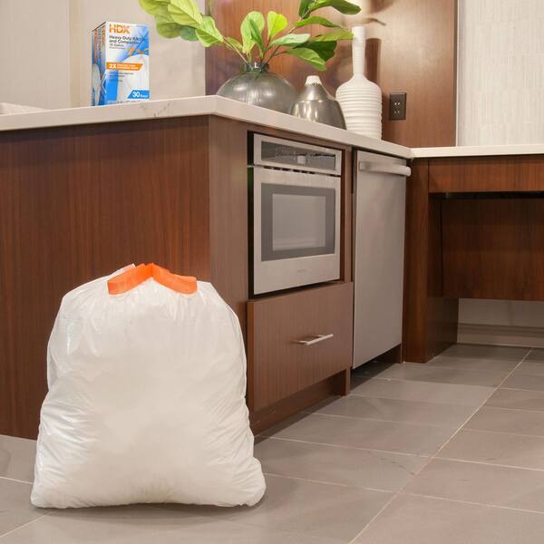 HDX 18 Gal. Heavy-Duty Drawstring Kitchen and Compactor Trash Bags
