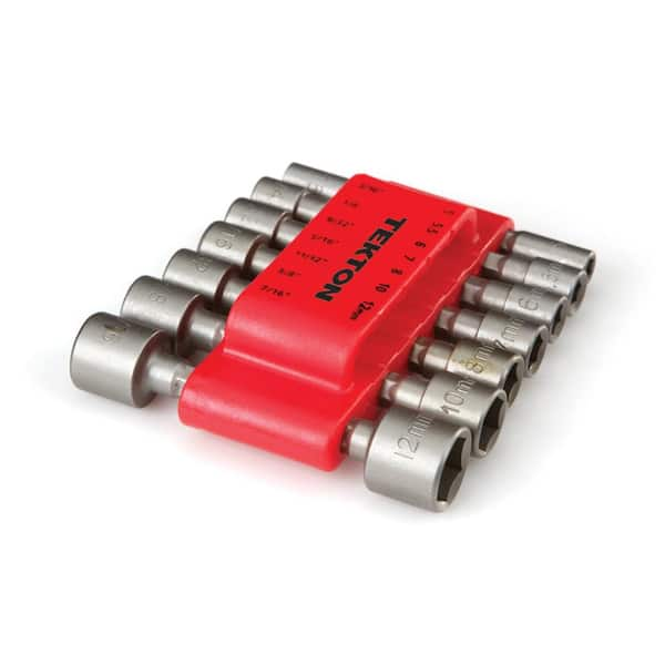 3/16-7/16 in., 5-12 mm Quick-Change Power Nut Driver Bit Set (14-Piece)