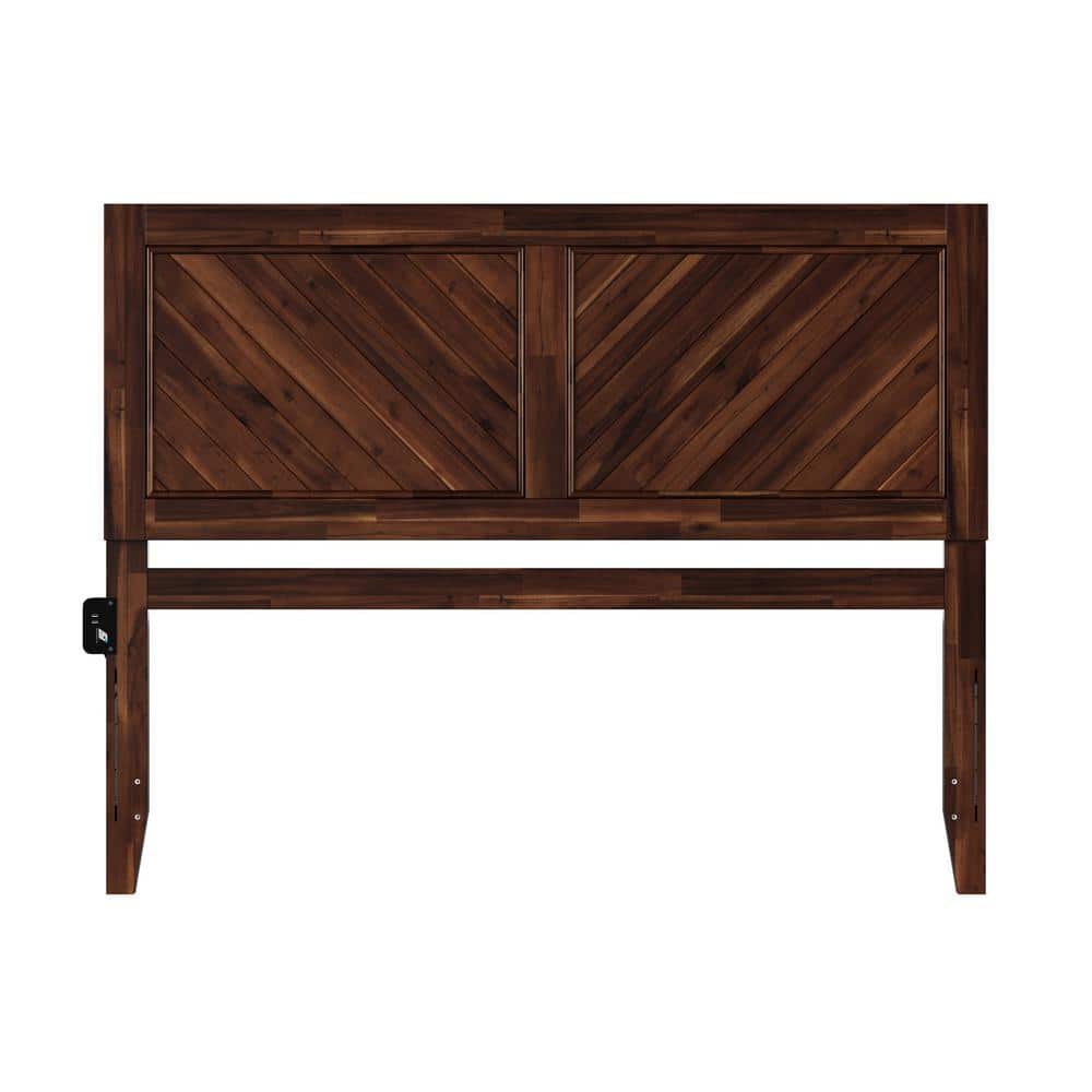 AFI Canyon Barnwood Brown Solid Wood Queen Rustic Headboard with