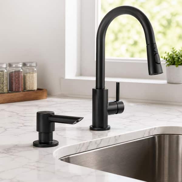BWE Kitchen Sink Soap Dispenser with Check Valve Extension Tube