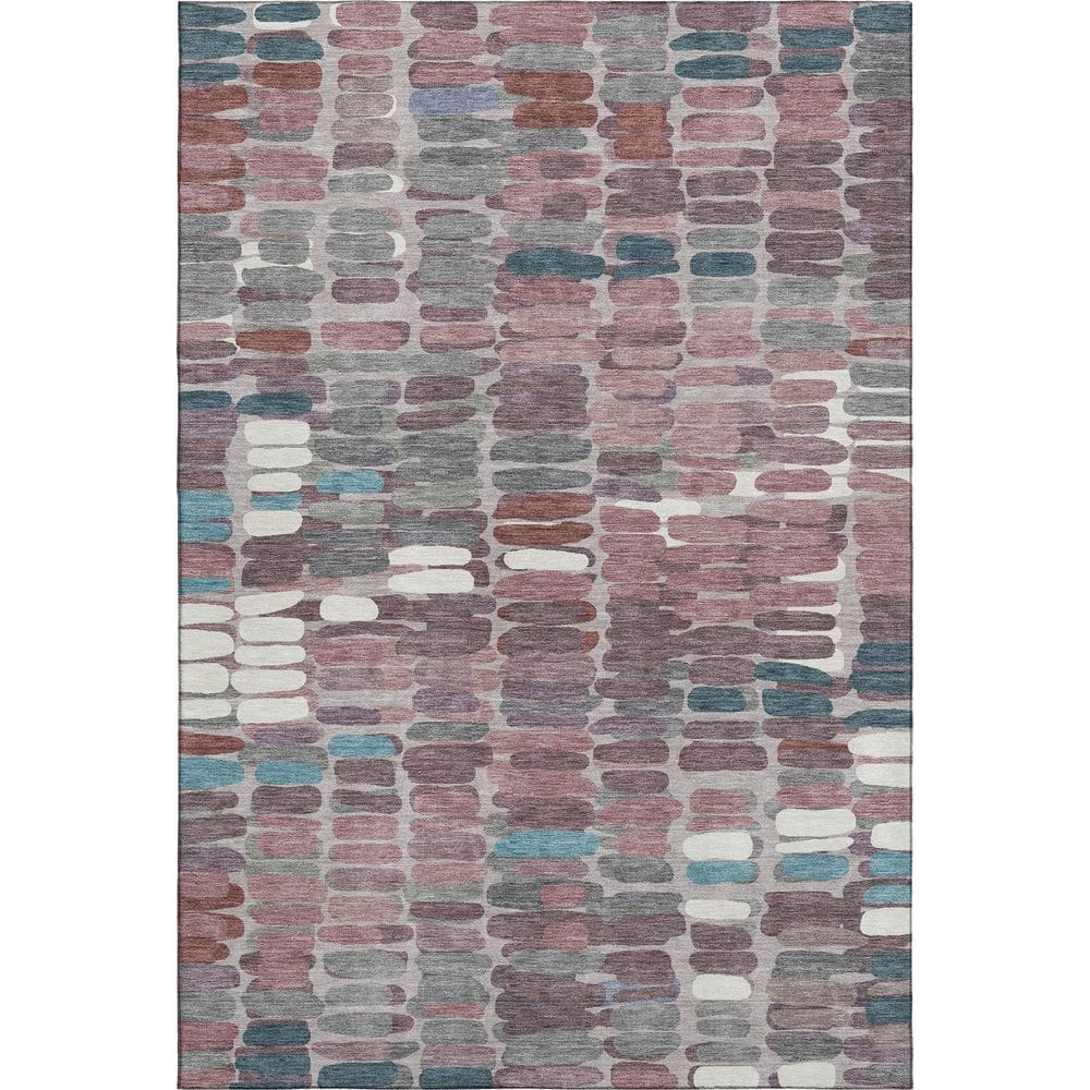 Mayfield Premium Machine Washable Abstract AMF2349 Blush 3 ft. x 5 ft. Area Rug price history on PriceWatchPro