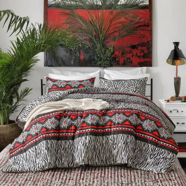 King 3 Piece All Season Soft Luxury Comforter Set Boho Breathable Fluffy Bed Sets for Bedroom Hotel, 90 in.  x 103 in.