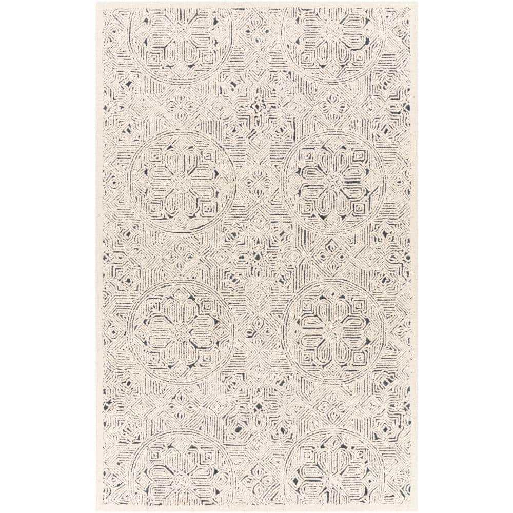 Livabliss Newcastle Cream Medallion 8 ft. x 10 ft. Indoor Area Rug ...