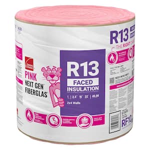 R- 13 Faced Fiberglass Insulation Roll 15 in. x 32 ft. (1 Roll)