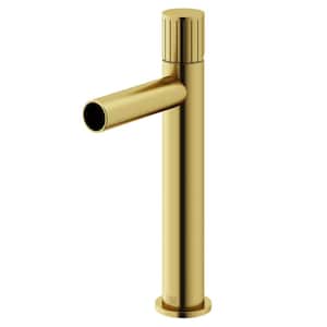 Ashford Single Handle Single-Hole Bathroom Vessel Faucet in Matte Brushed Gold