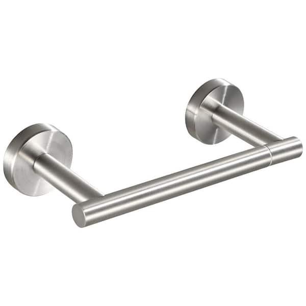 YSQCAR Wall-Mount Single Single Post Toilet Paper Holder in Brushed Nickel