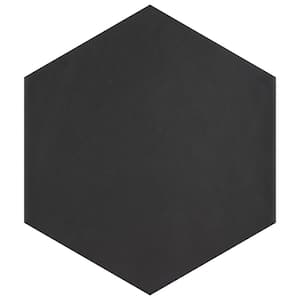 Hexatile Matte Nero 7 in. x 8 in. Porcelain Floor and Wall Tile (80 Cases/613.6 sq. ft./Pallet)