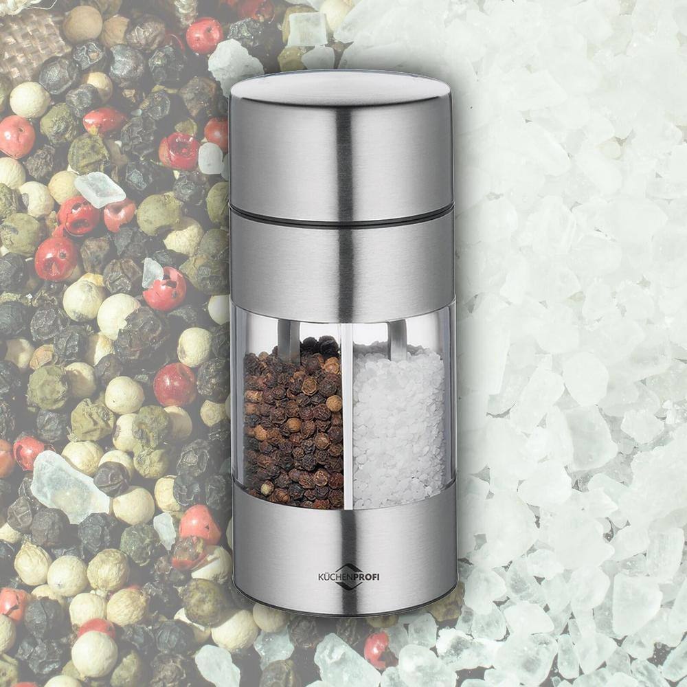 Stainless Steel and Acrylic 6" Salt and Pepper Mill