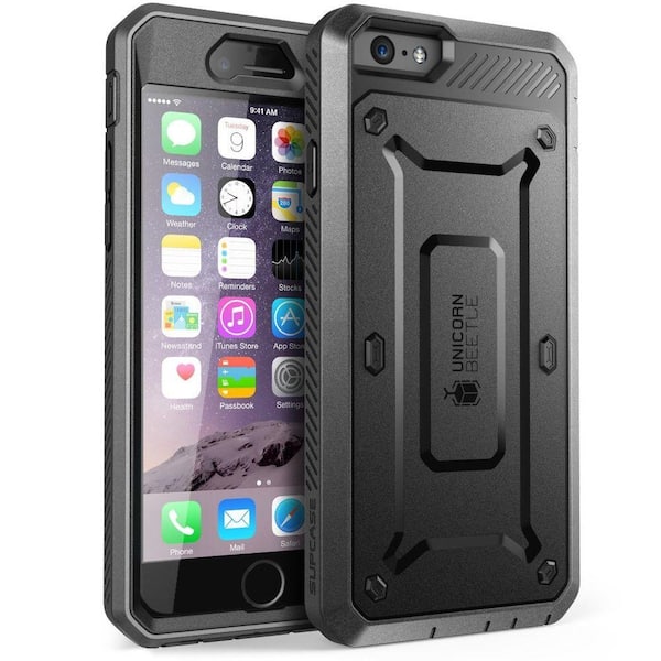 Unbranded SUPCASE Unicorn Beetle Pro Full Body Case with Holster for Apple iPhone 6 Plus and 6S Plus, Black