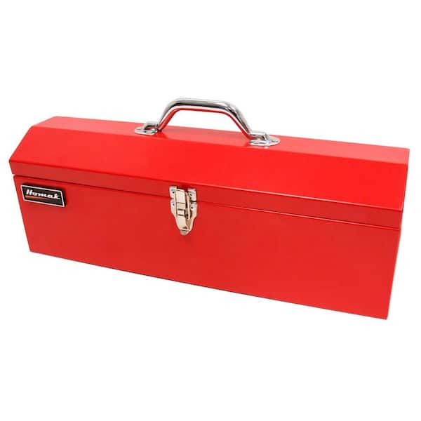 Homak 19 in. Metal Tool Box, Red
