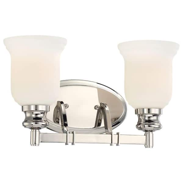 Minka Lavery Audreys Point 2-Light Polished Nickel Bath Light