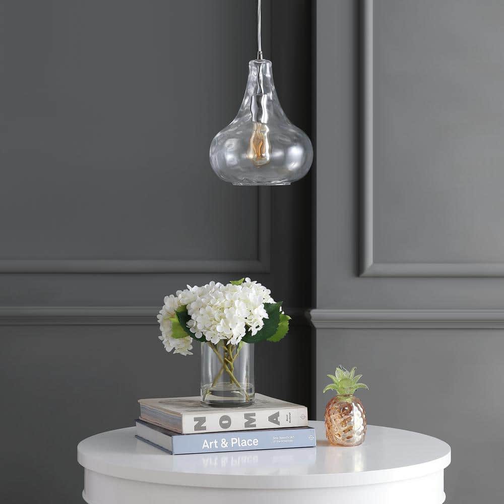Ferano 9" Chrome Glass LED Pendant Light