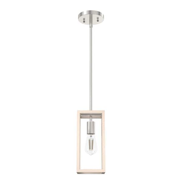 Squire Manor 1-Light Brushed Nickel Island Mini Pendant Light