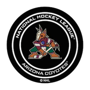 Phoenix Coyotes Black 27 in. Round Hockey Puck Mat