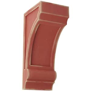 4-3/4 in. x 12 in. x 6 in. Salvage Red Diane Recessed Wood Vintage Decor Corbel