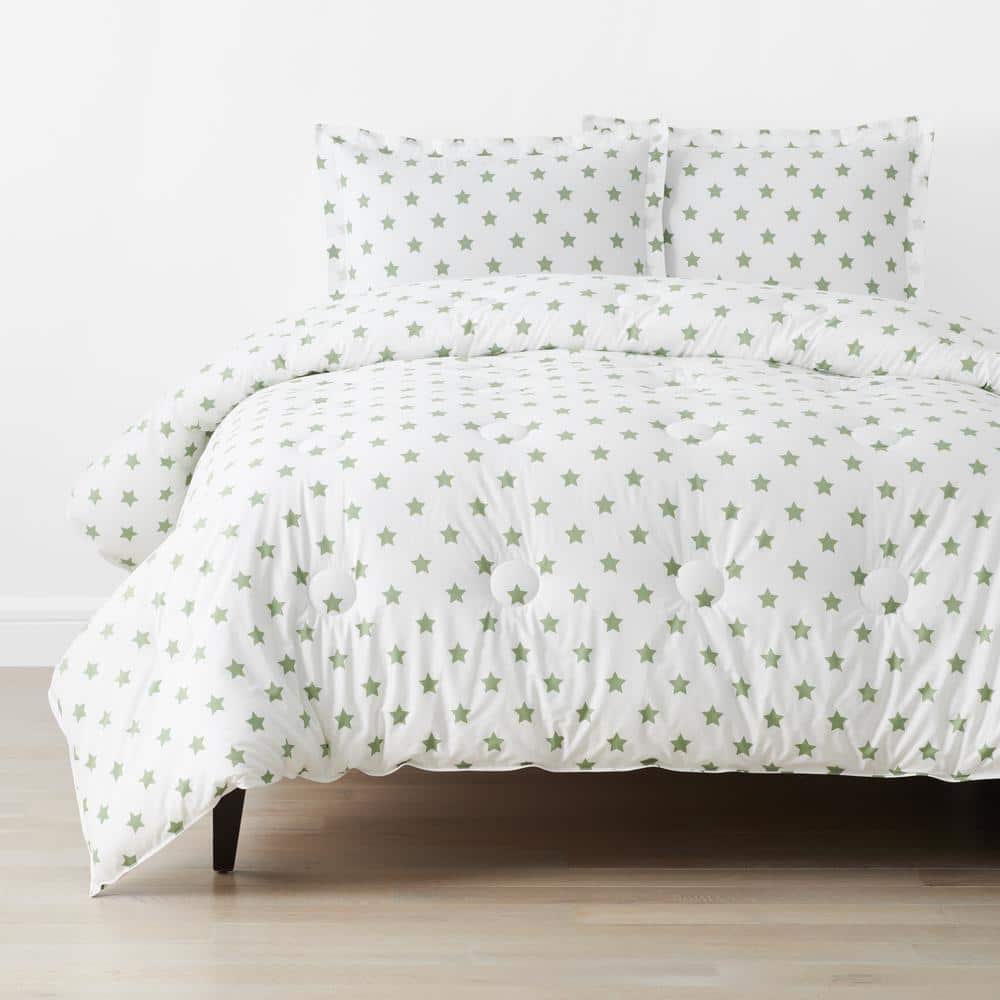 The Company Store Stars Moss Full/Queen Organic Cotton Percale ...