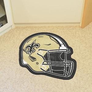 New Orleans Saints Black 3 ft. x 2 ft. Mascot Helmet Area Rug