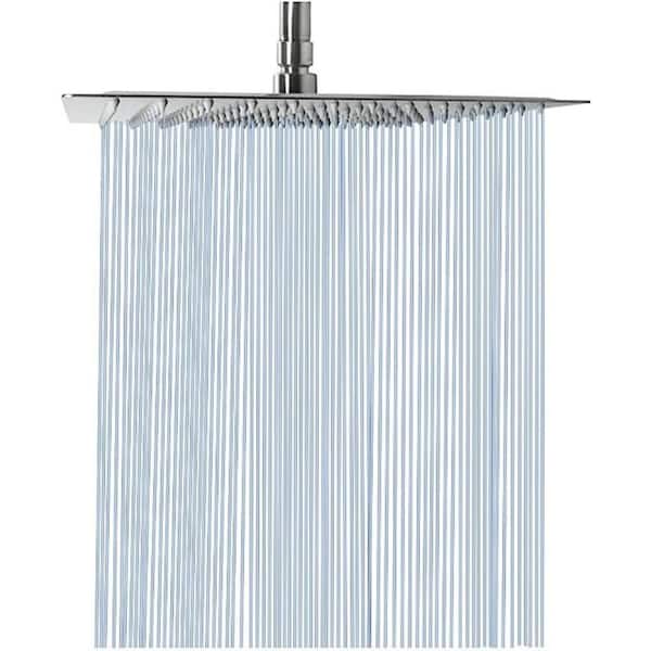 Unbranded Rain Shower head 4-Spray Patterns with 1.8 GPM 12 in. Wall Mount Rain Fixed Shower Head in Brushed Nickel.