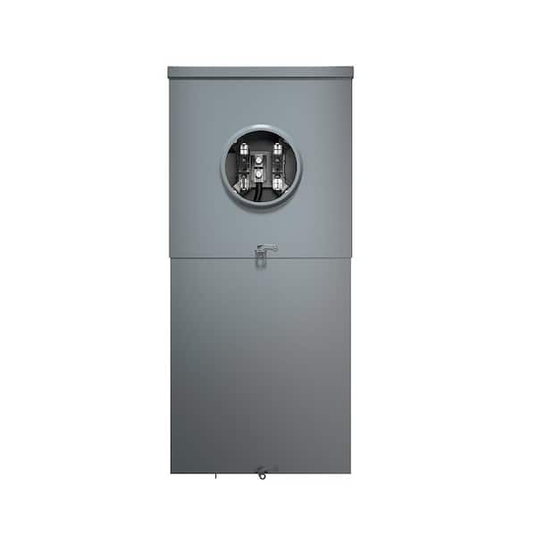 Leviton 200 Amp 8-Space Outdoor Load Center Meter Main with Main Breaker and Feed-Thru Lugs