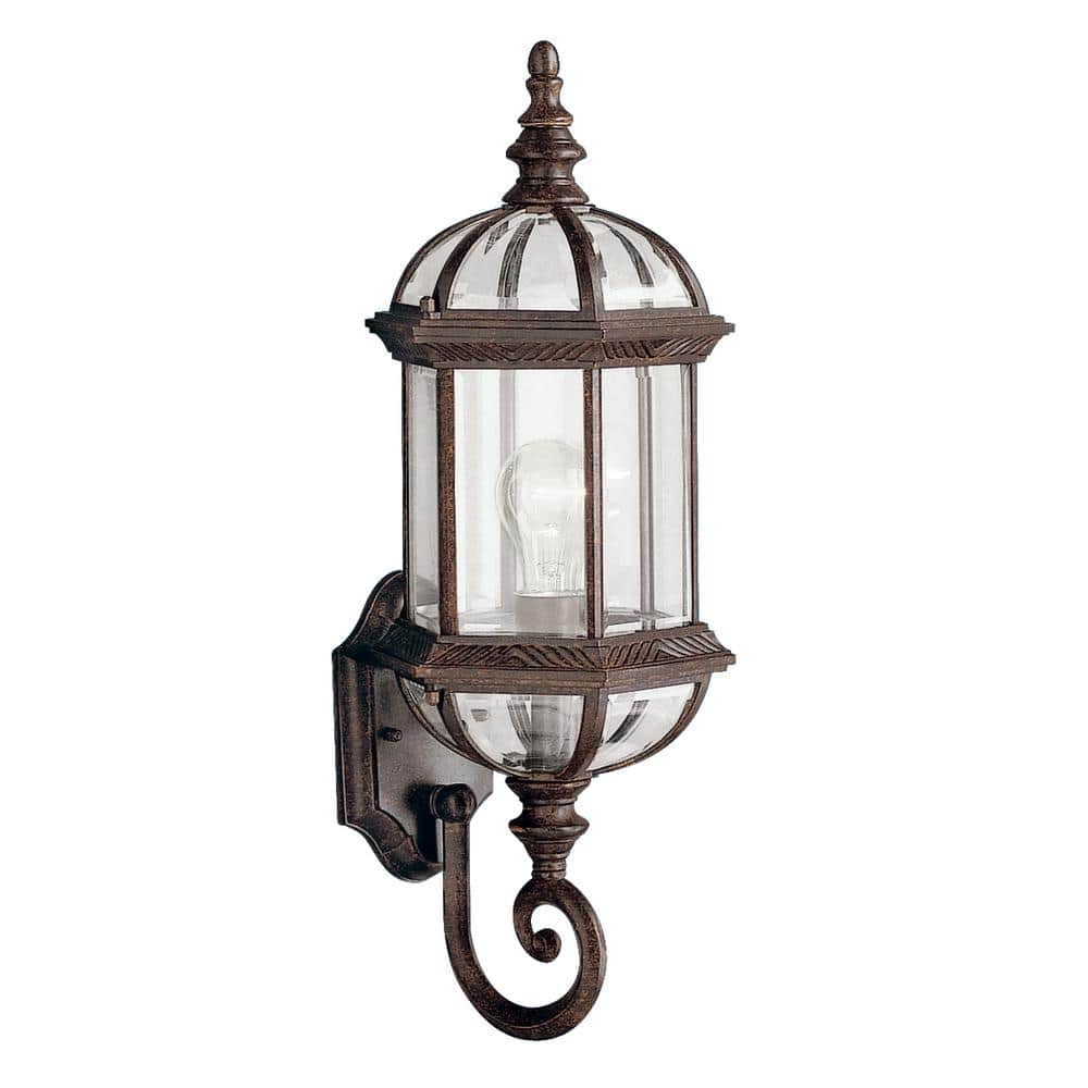 Tannery Bronze Outdoor Wall Lantern with Clear Beveled Glass