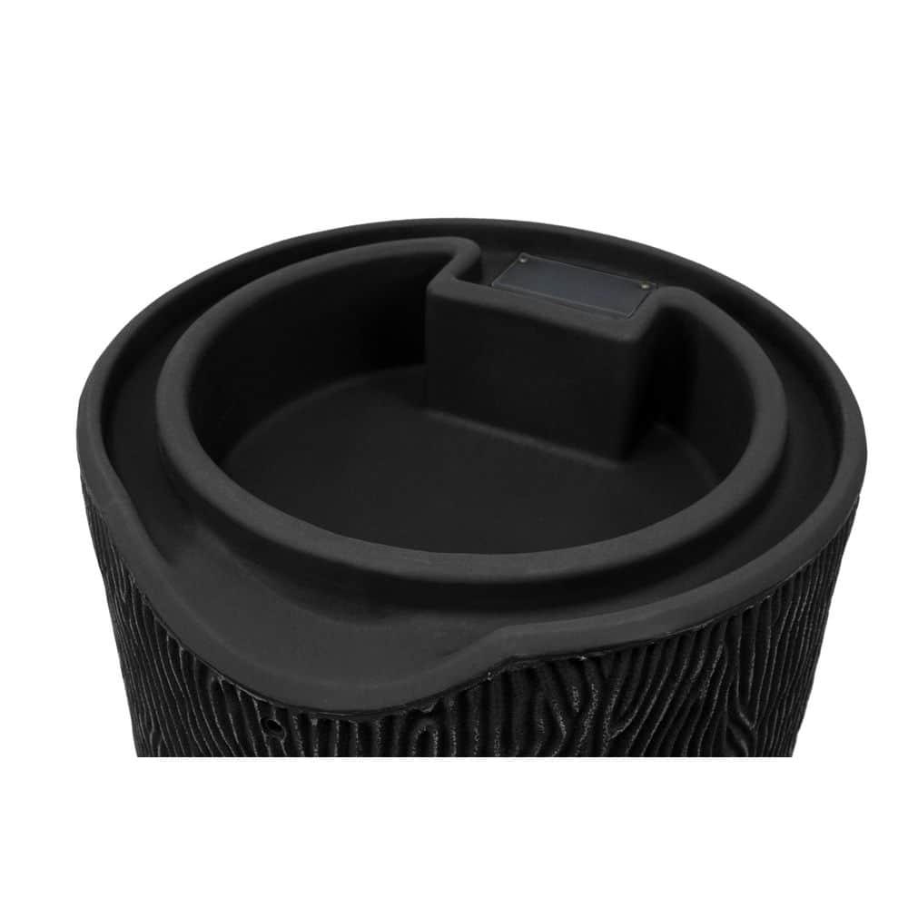 Eco Bark Black 50 Gallon Recycled Plastic Rain Barrel