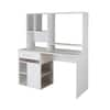 South Shore 48 in. Rectangular Pure White 1 Drawer Computer Desk with ...