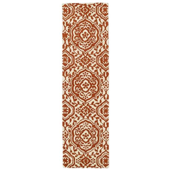 Kaleen Evolution Orange 2 ft. x 8 ft. Runner Rug