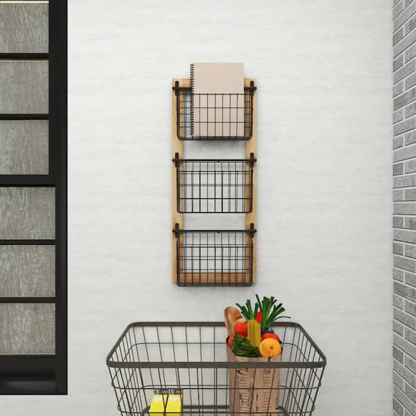 Litton Lane Black Metal Farmhouse Magazine Rack Holder 58646 - The Home ...