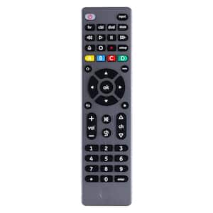 4-Device Universal TV Remote Control in Brushed Graphite