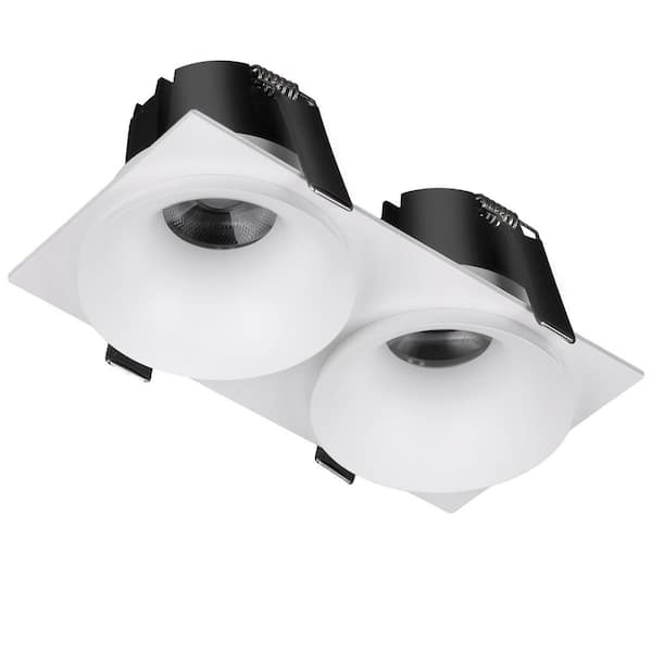 Architectural Series 3 in. Semi Recessed Integrated LED Canless Recessed Light Kit with Adjustable CCT
